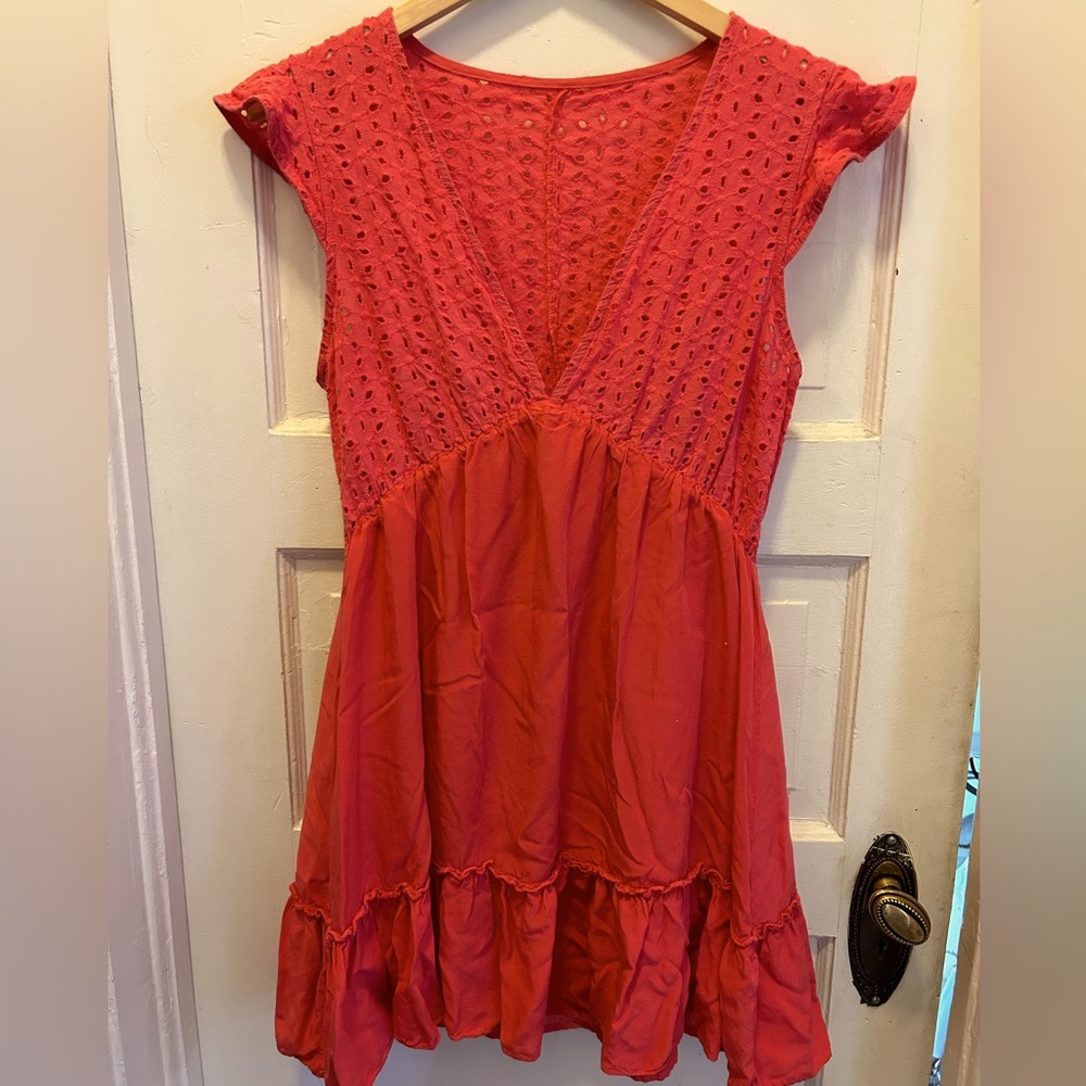 Pink Eyelet Shein Dress Size Large